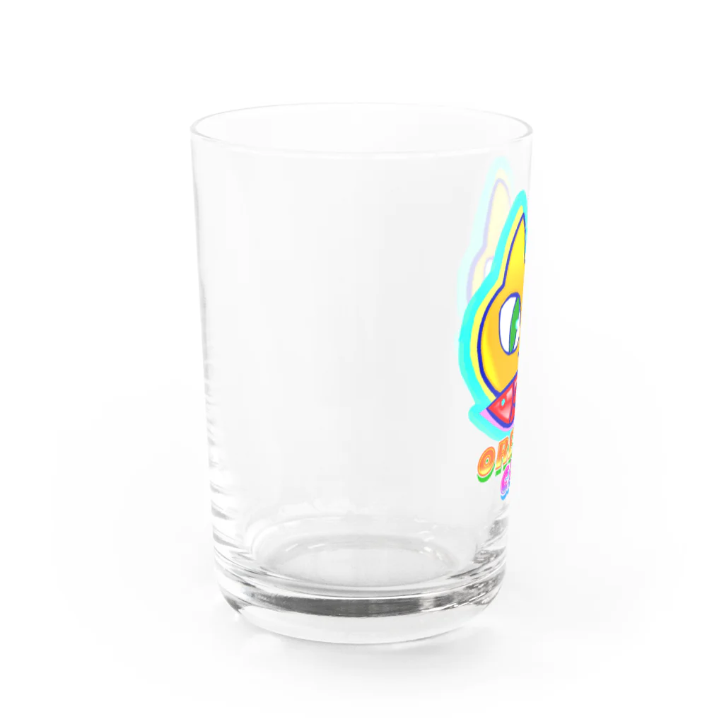 ✨🌈✨ユラクラカン🇯🇵 ✨🌈✨の🍊🐈 オレンジキャット🍊🐈　ライト Water Glass :left