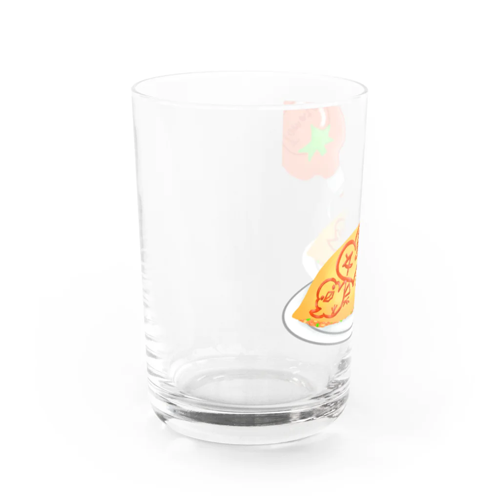 Lily bird（リリーバード）のラブ文鳥オムライス Water Glass :left