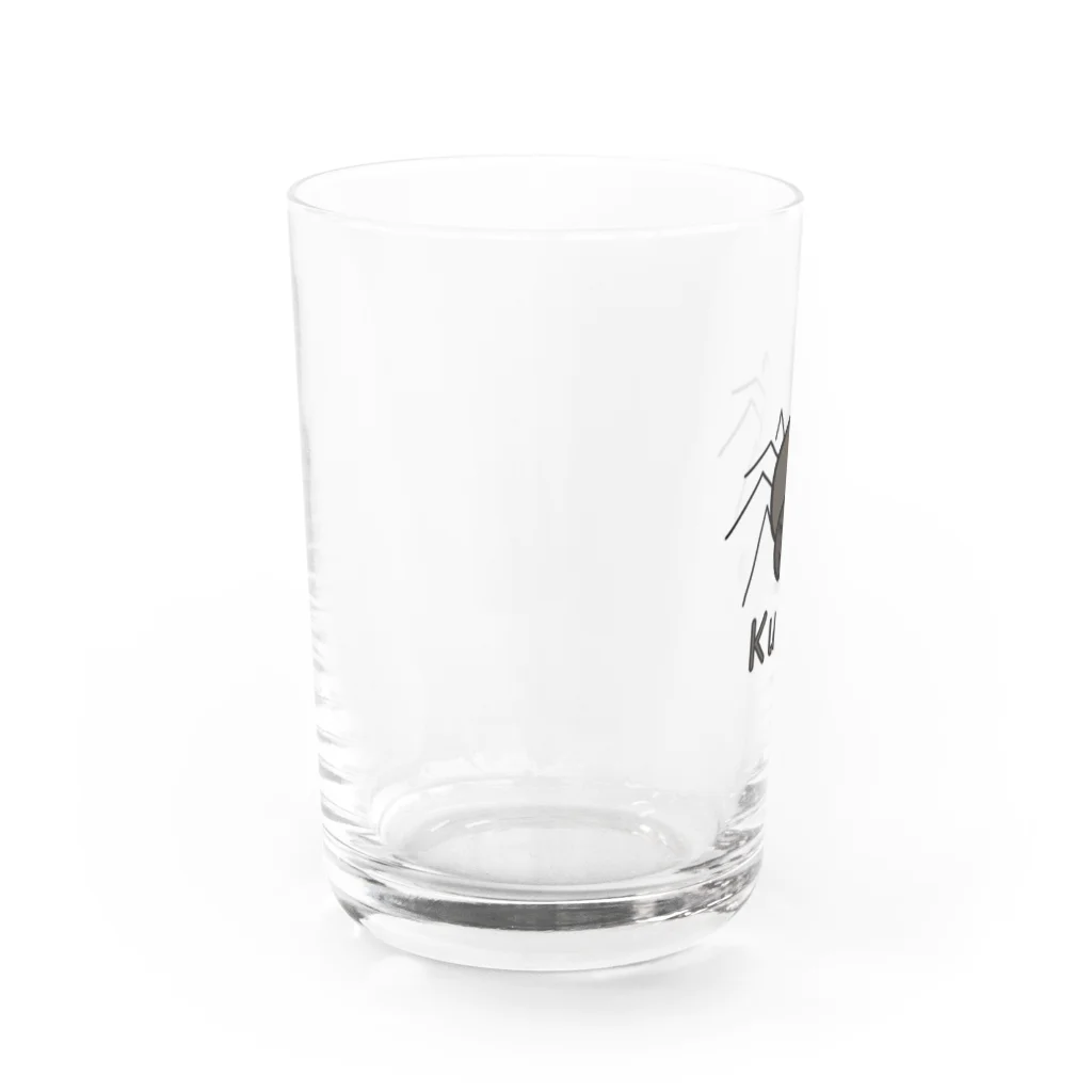 MrKShirtsのKumo (クモ) 色デザイン Water Glass :left