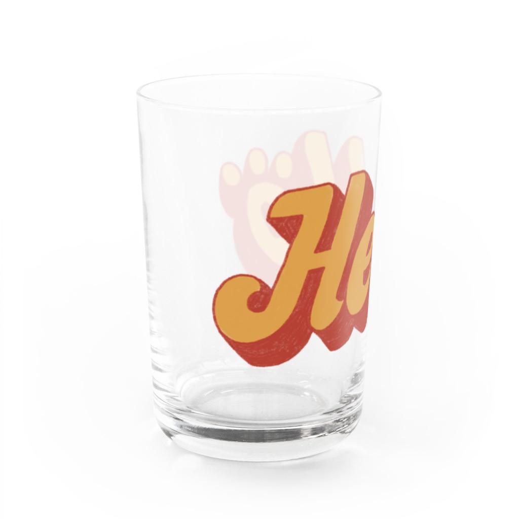 コノデザインのCat says hello Water Glass :left