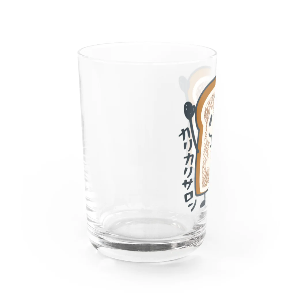 イラスト MONYAAT の食パンくんこげたくん Water Glass :left