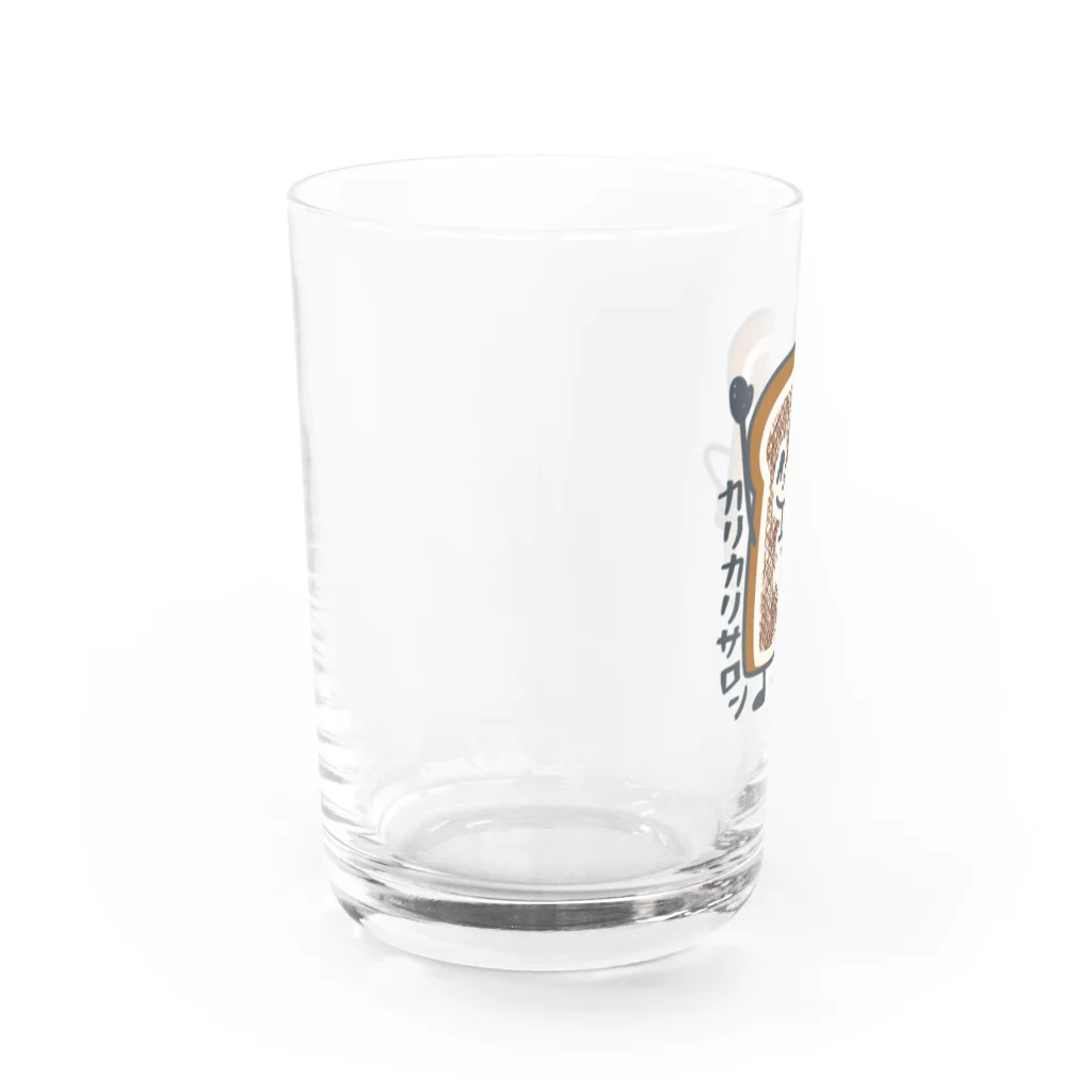 イラスト MONYAAT の食パンくんこげこげっち Water Glass :left