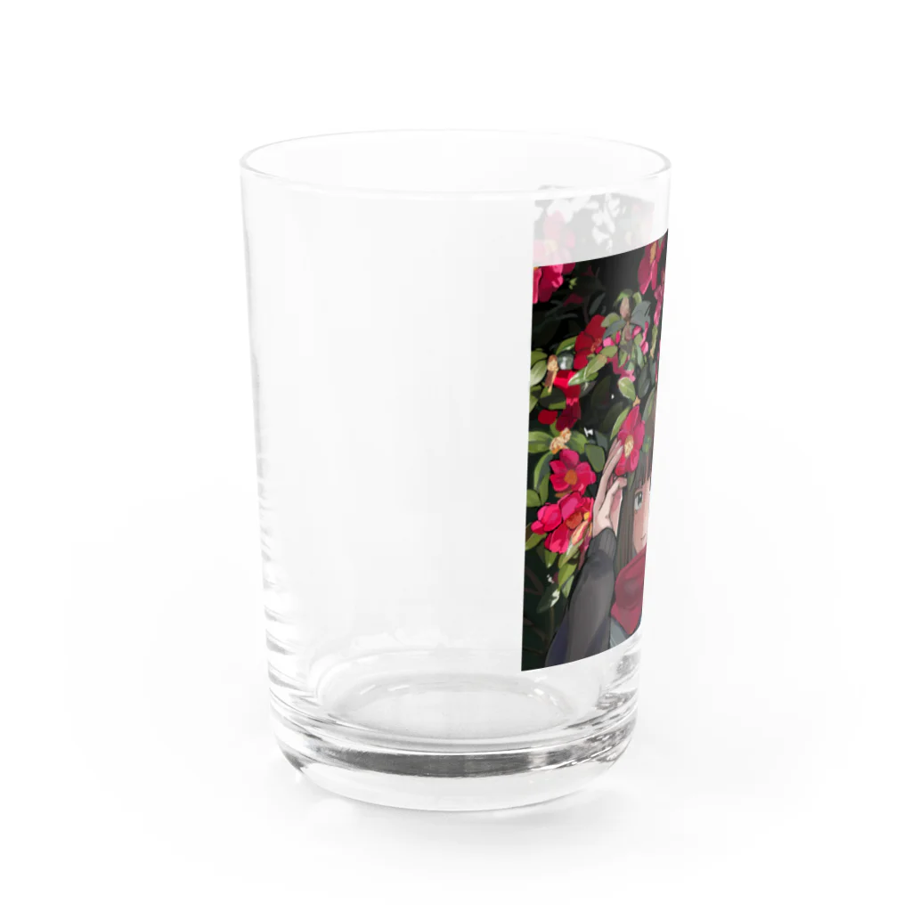 とり🐤の椿 Water Glass :left