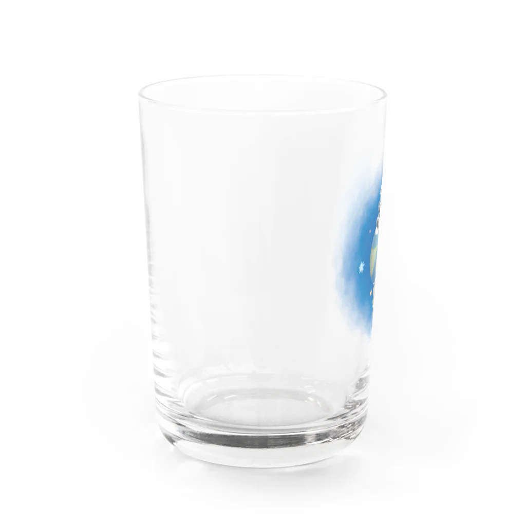 大天使のシロクマとペンギン（水彩） Water Glass :left