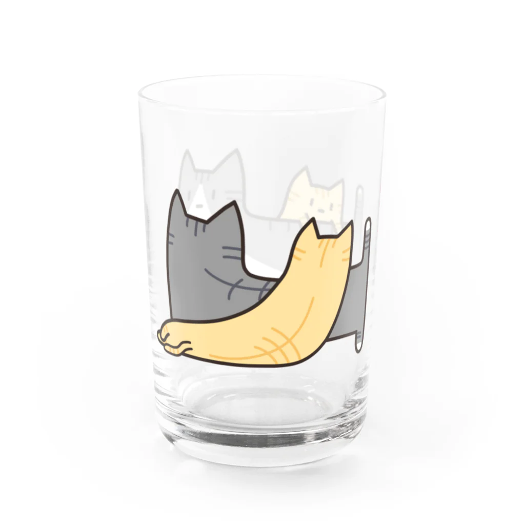 電球屋の裏表 乗っかりねこさん Water Glass :left