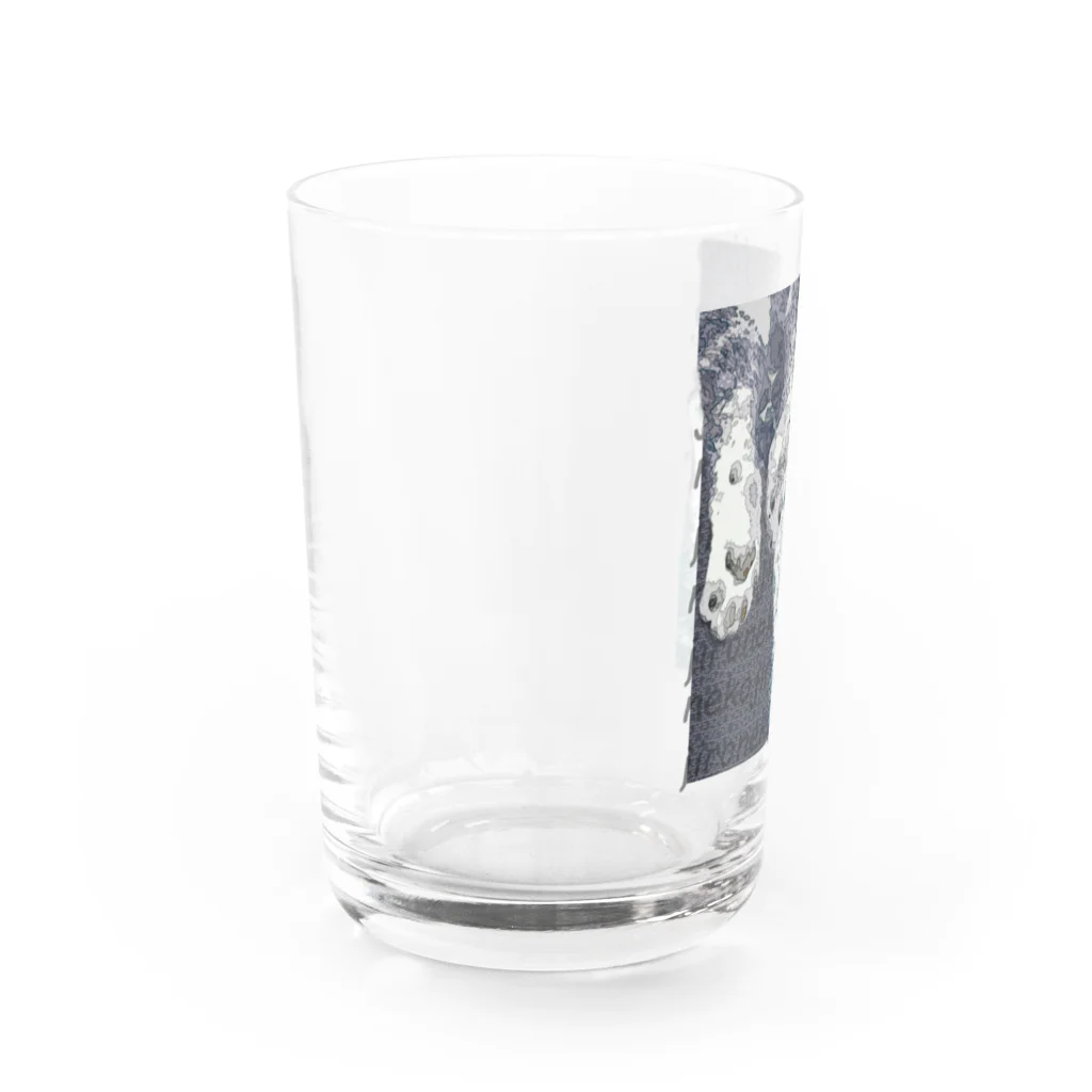 福本リンダのよく見たらねこじろう(グレー) Water Glass :left