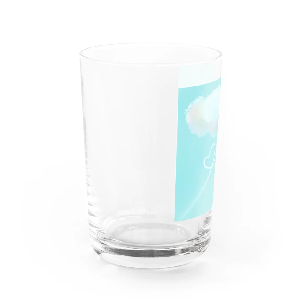 洗拓機の空が青いなあ恐竜くん2 Water Glass :left