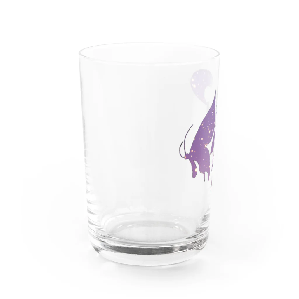 Kanji(感じ)るartのButterflyart Water Glass :left