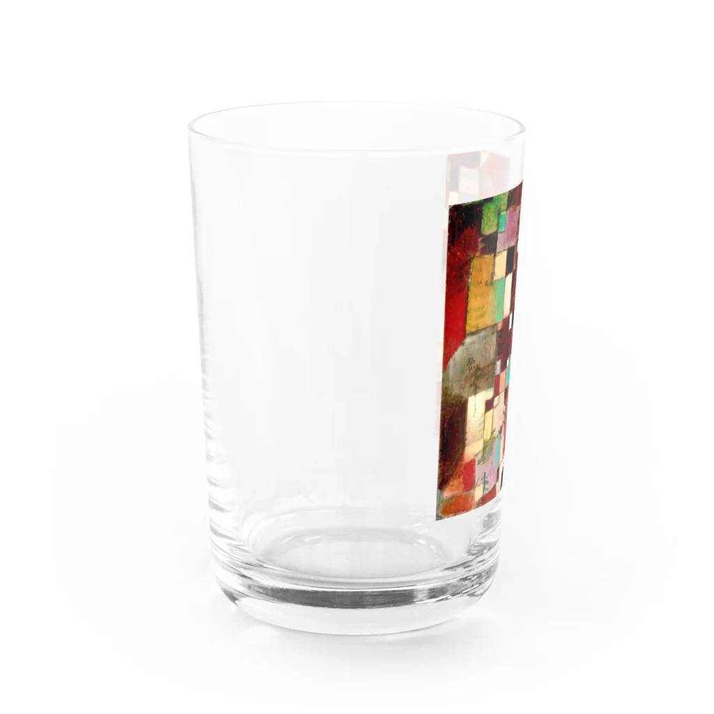 世界の絵画アートグッズのパウル・クレー《レッドグリーンとバイオレットイエローのリズム》 Water Glass :left