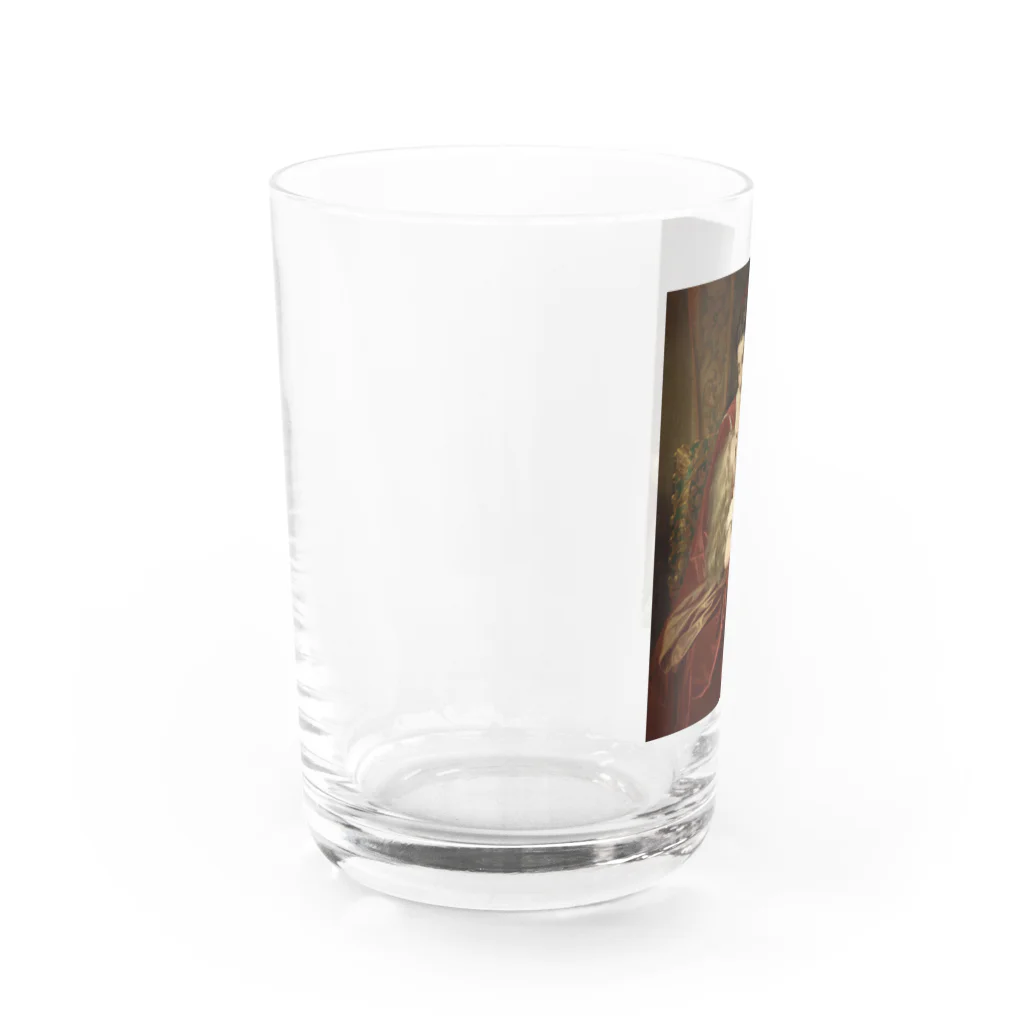 世界の絵画アートグッズのユーグ・メルル《母性愛》 Water Glass :left