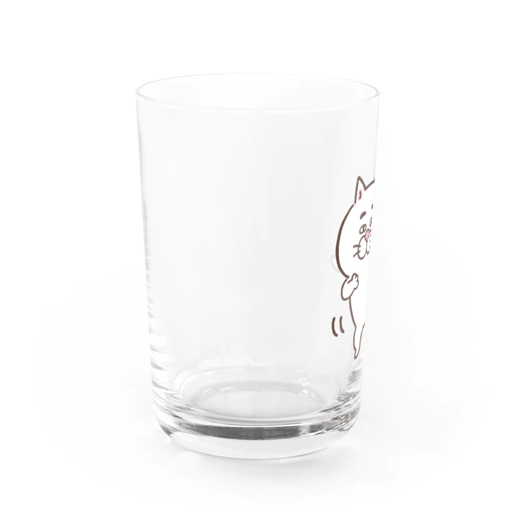 目つきの悪い猫＠いけやけいの踊るにゃんこ Water Glass :left