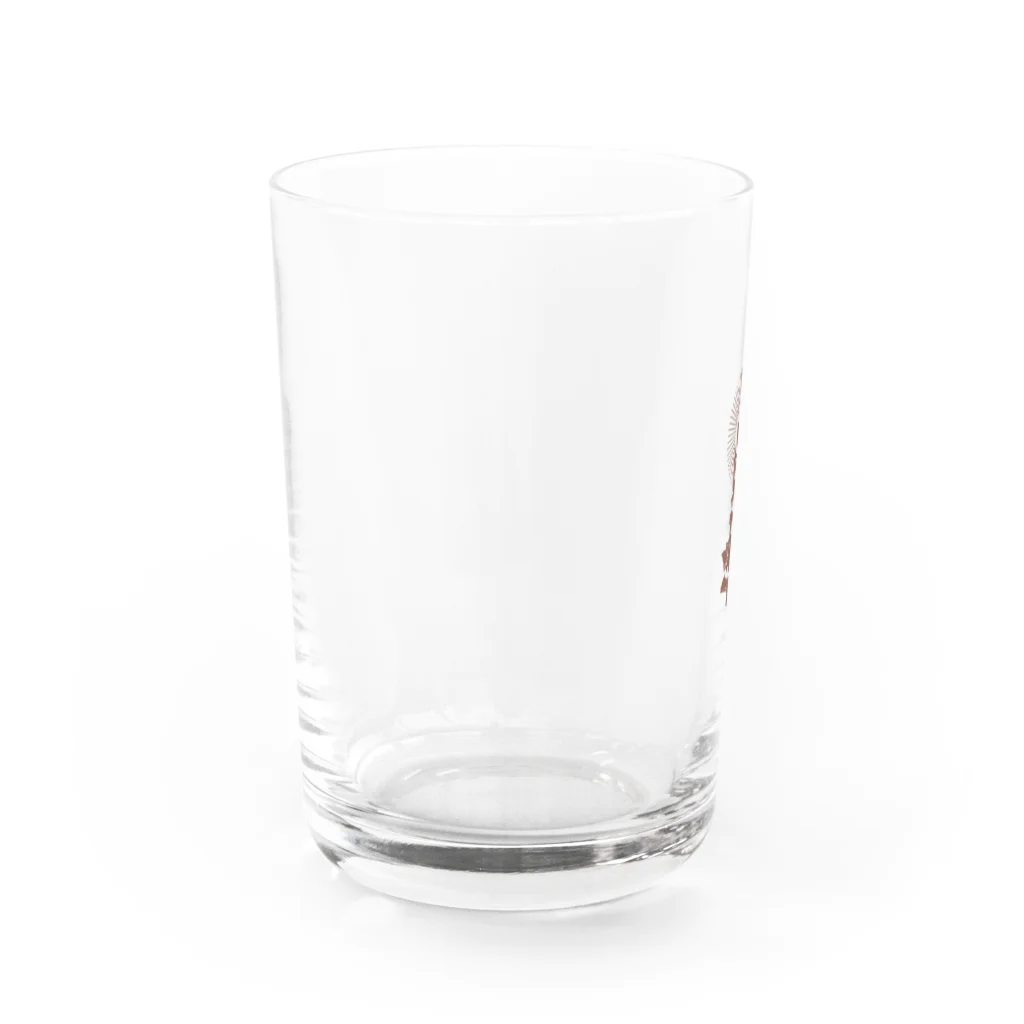 南無南無ショップの阿弥陀如来　ブラウン Water Glass :left