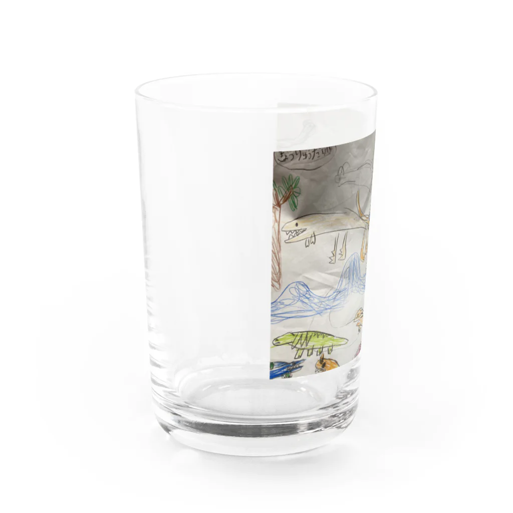 Monmouthのきょうりゅうだらけ Water Glass :left