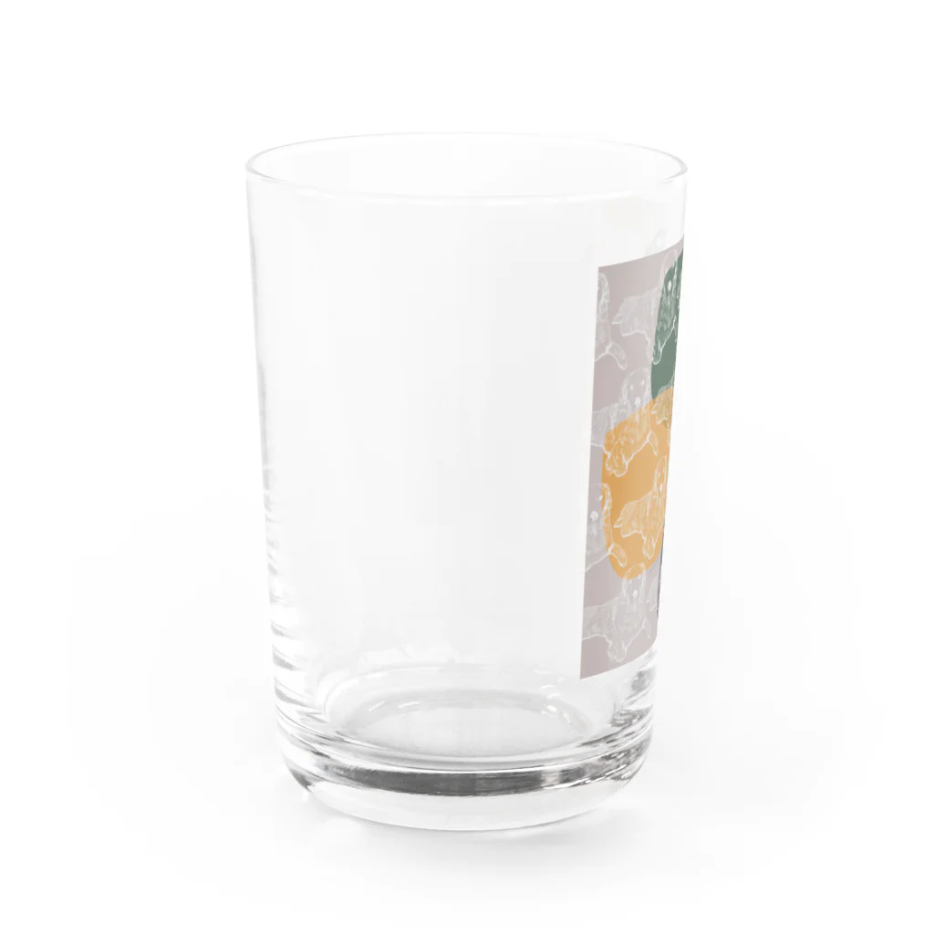 noe_to_meg (ノエとめぐ)の北欧テキスタイル風【縦A 】× golden retriever Water Glass :left