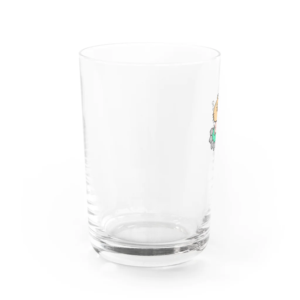 マッハナイスガイの温泉猫（小） Water Glass :left