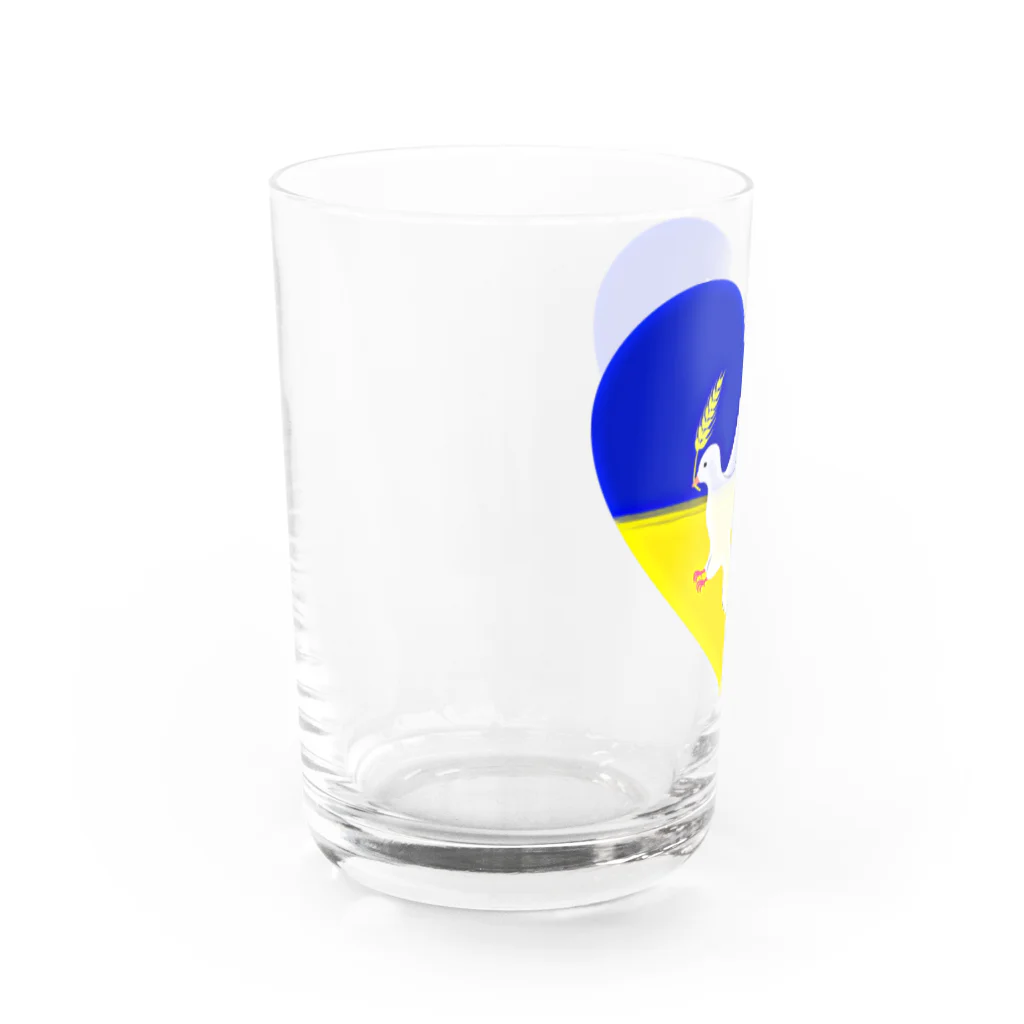 LalaHangeulのPray For Peace ウクライナ応援 Water Glass :left