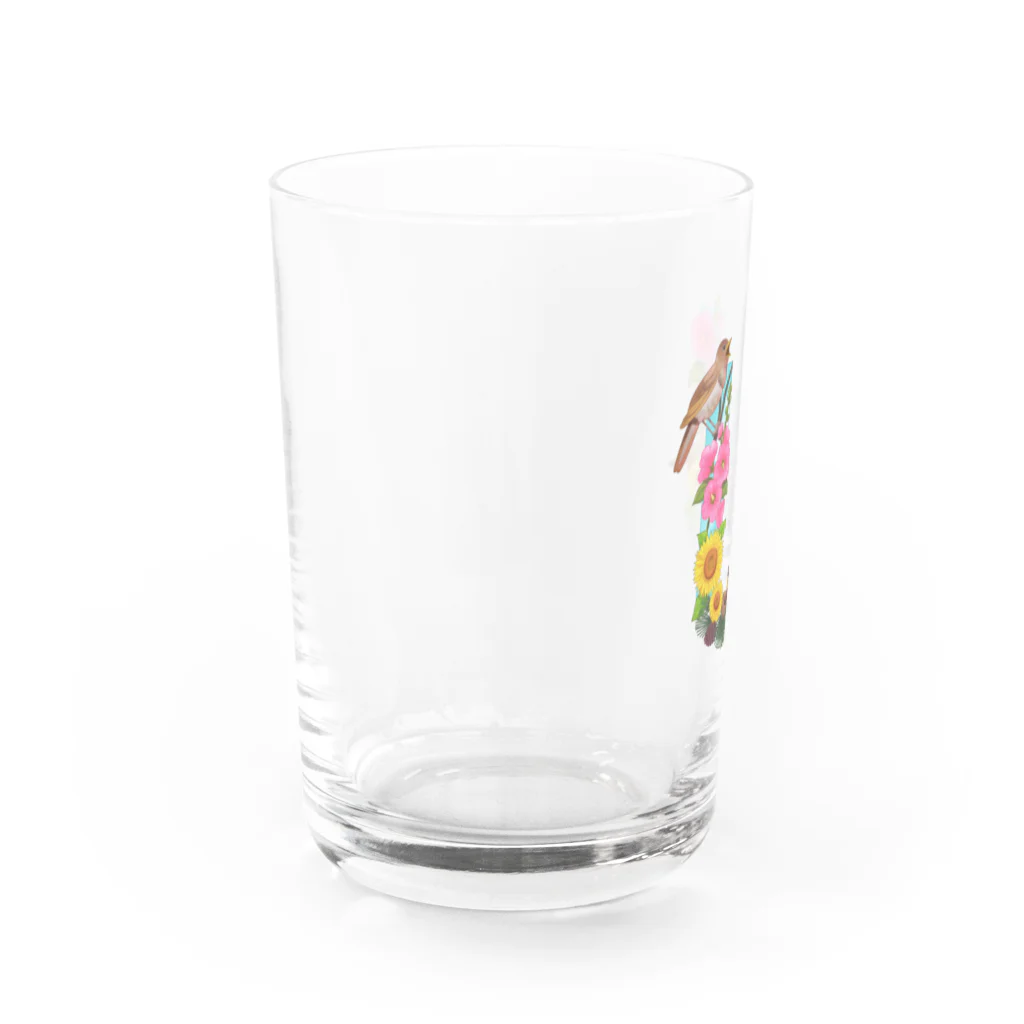 besitos ウクライナ支援の"U for Ukraine"　ウクライナ支援 Water Glass :left