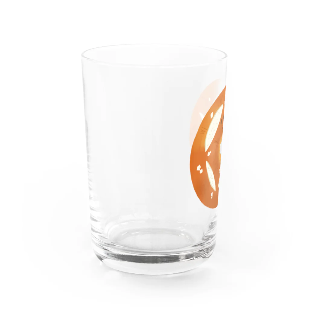 とことこ(パンの人)のプレッツェルベーグルさん Water Glass :left