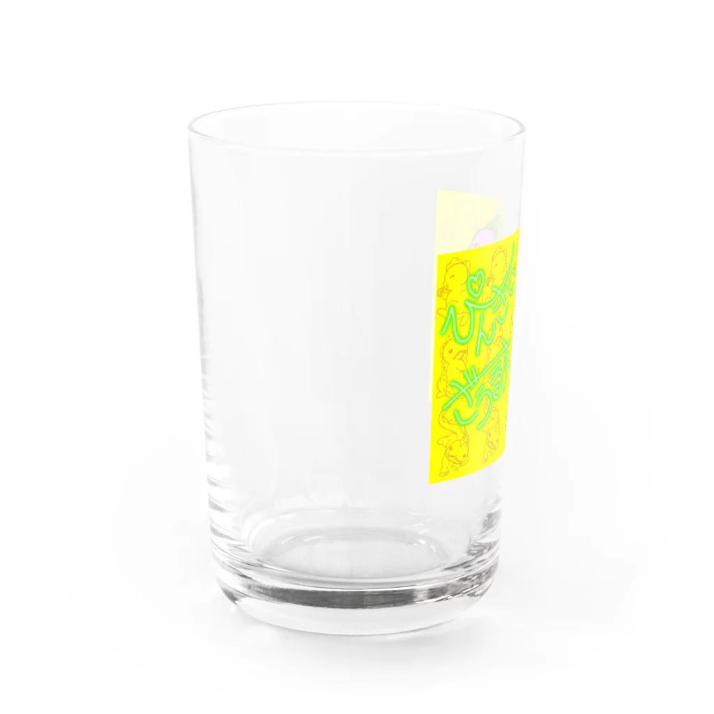 スマホ絵師 ほそゆか【公式ッ】のぴんきぃざうるす ぴんくちゃん Water Glass :left