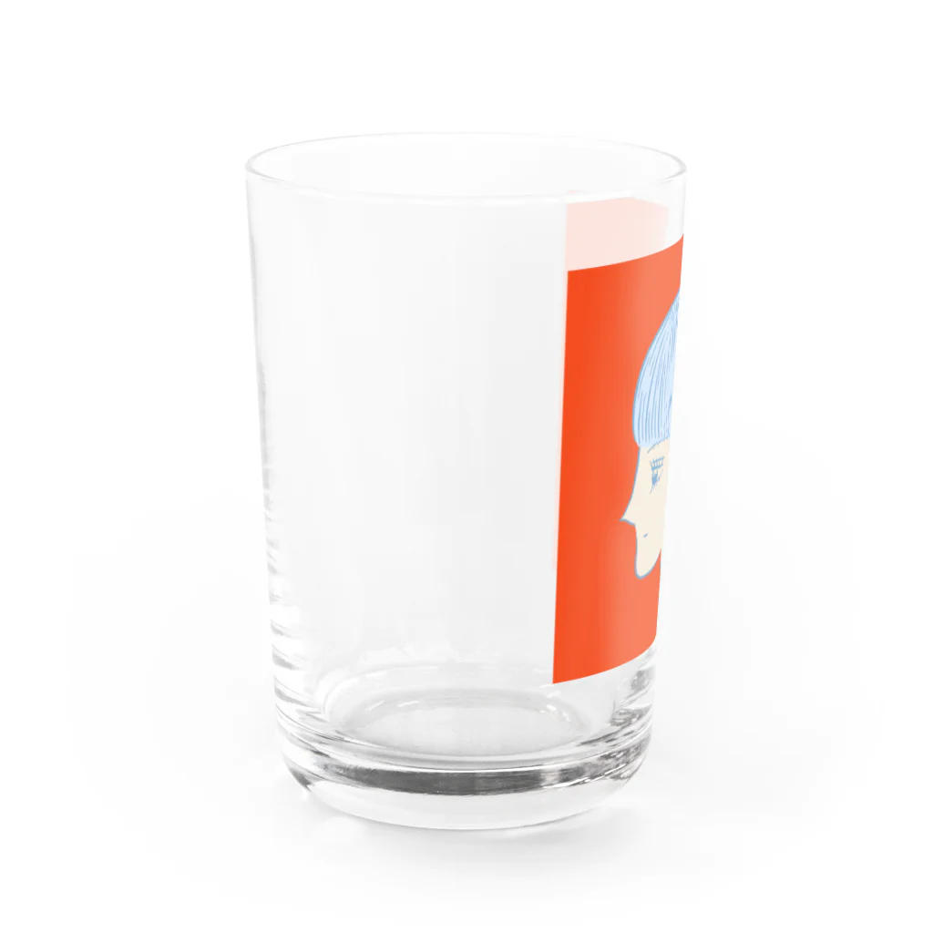 J-illustrationのyokogao-onnanoko-o Water Glass :left