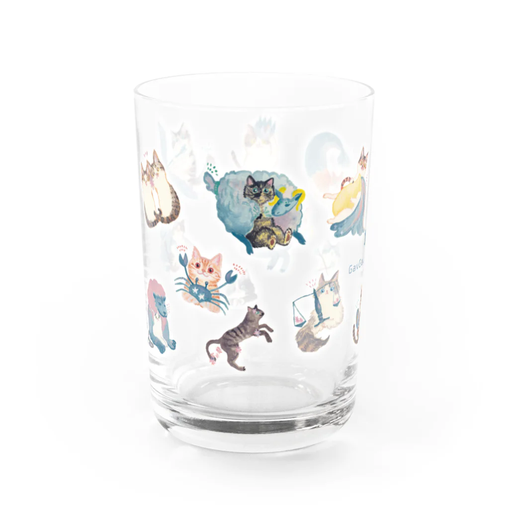 vagの猫と星座（全員集合） Water Glass :left