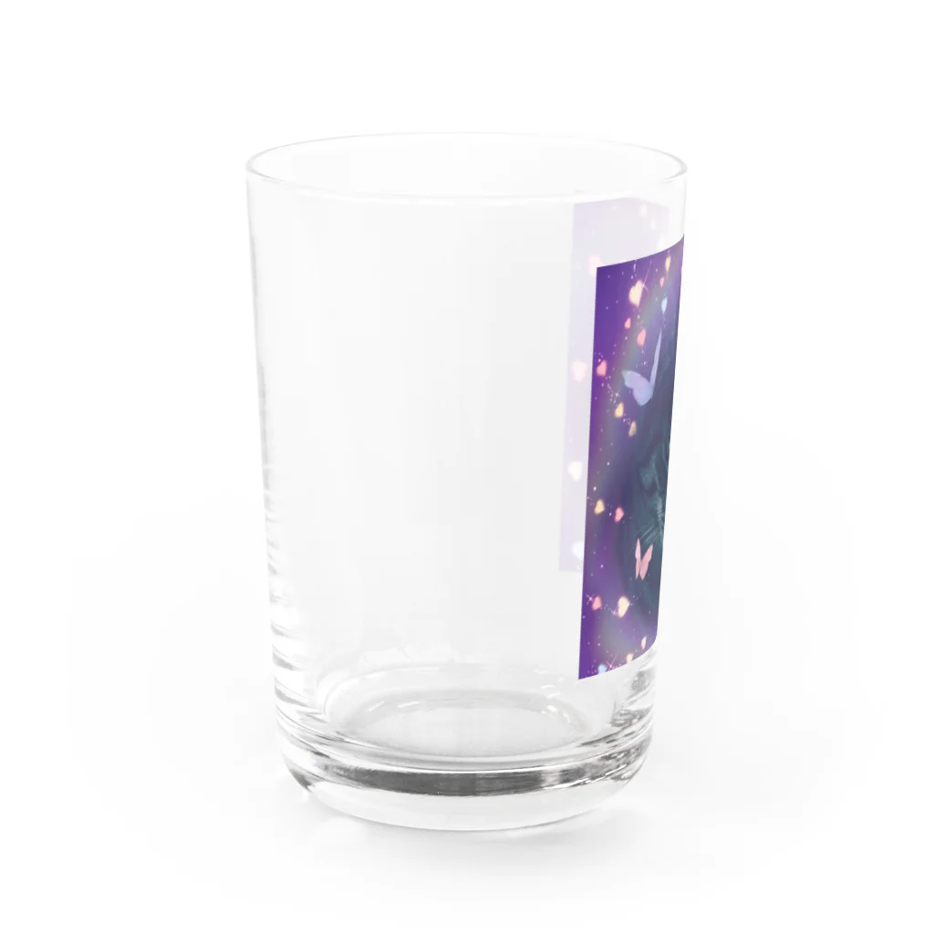 レイママショップのバタフライキャット Water Glass :left