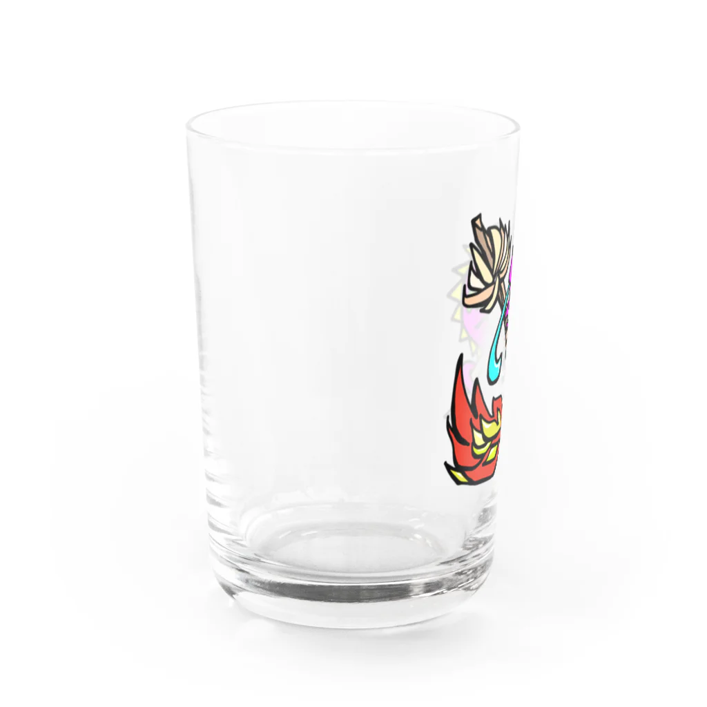 Feather stick-フェザースティック-のフェザースティック【Feather stick】カメレオンロゴ Water Glass :left