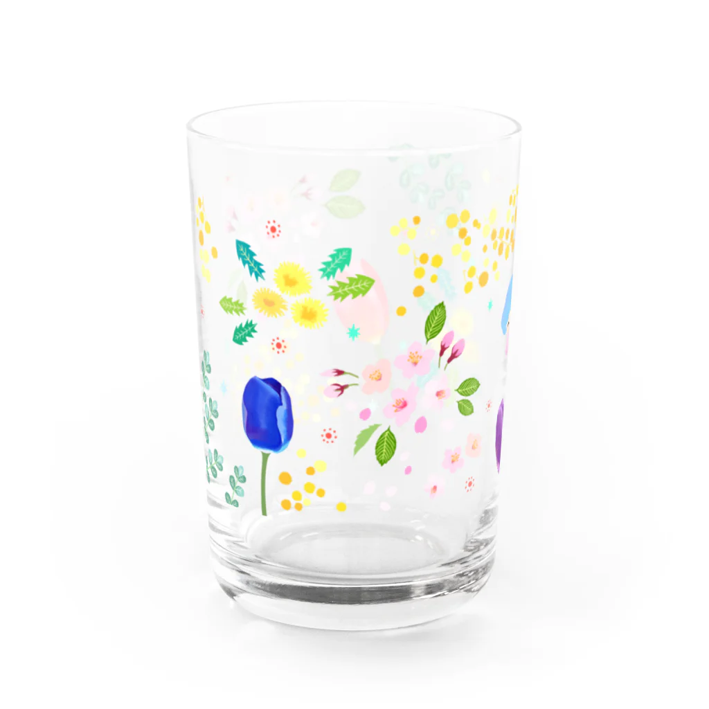 ishimorinacoの春の花とヤスミちゃん Water Glass :left