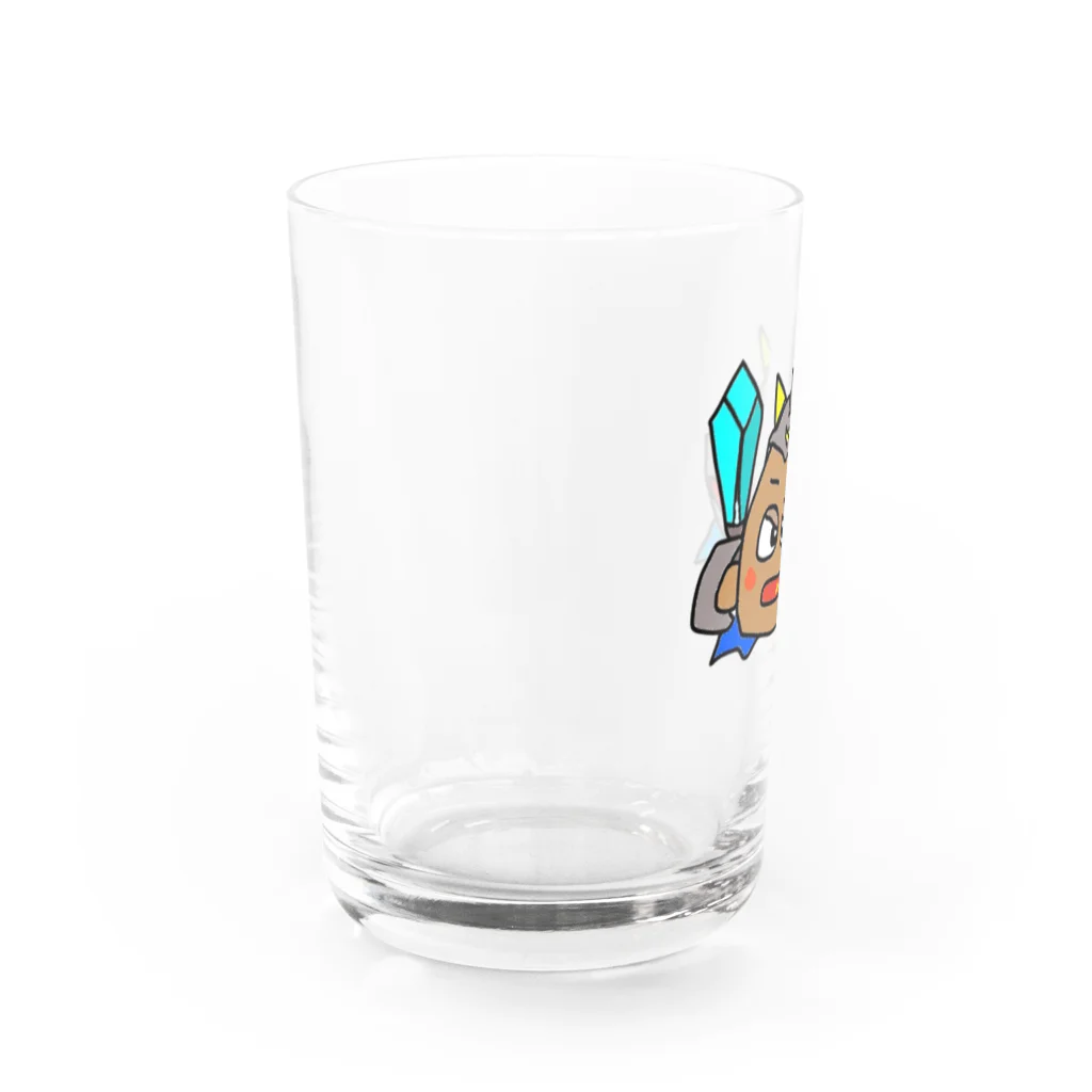 Feather stick-フェザースティック-のまんじゅう係長【戦士】 Water Glass :left