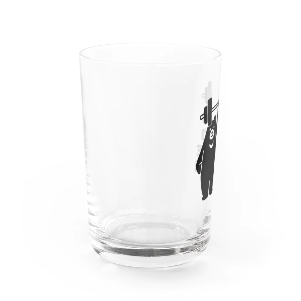 Andiamoのジムに行こう（黒） Water Glass :left