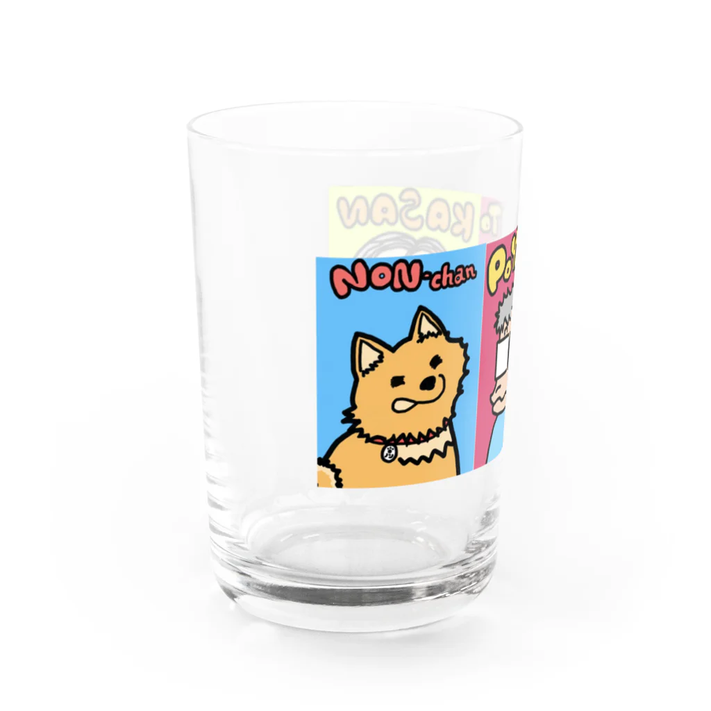 漫画「ぽやんと」ぽやっとしてきた父さんのグッズの漫画「ぽやんと」のキャラクターグッズ Water Glass :left