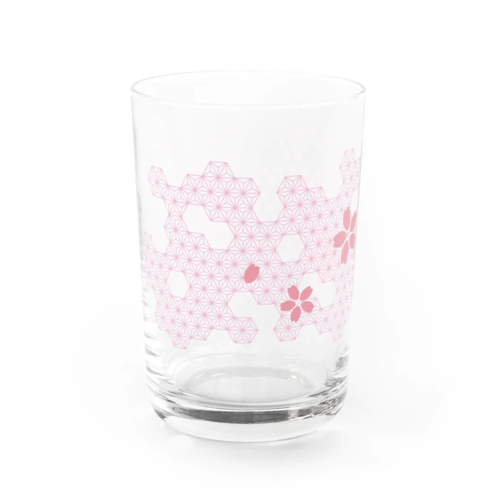 uzi_macchoの麻の葉-桜 Water Glass :left