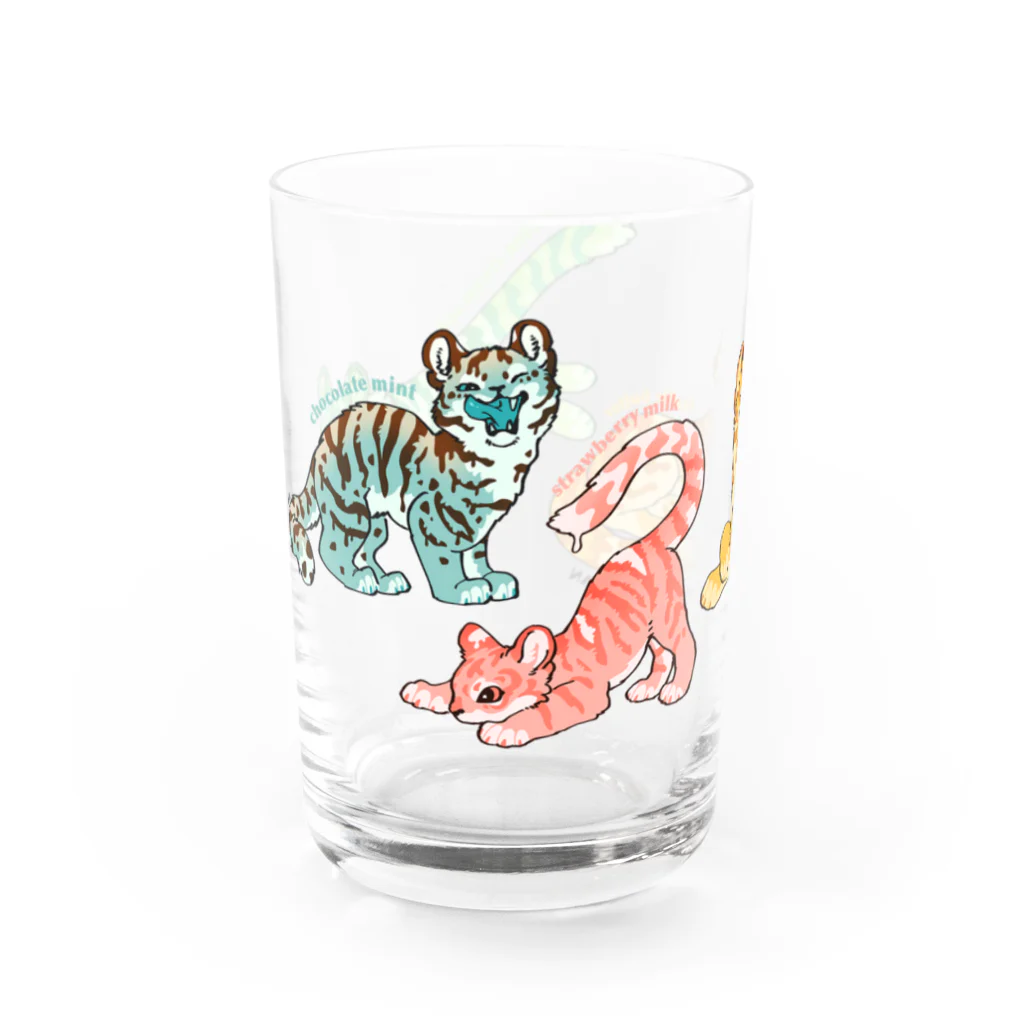 タタナ幻獣館のSWEET TIGERS グラス左面
