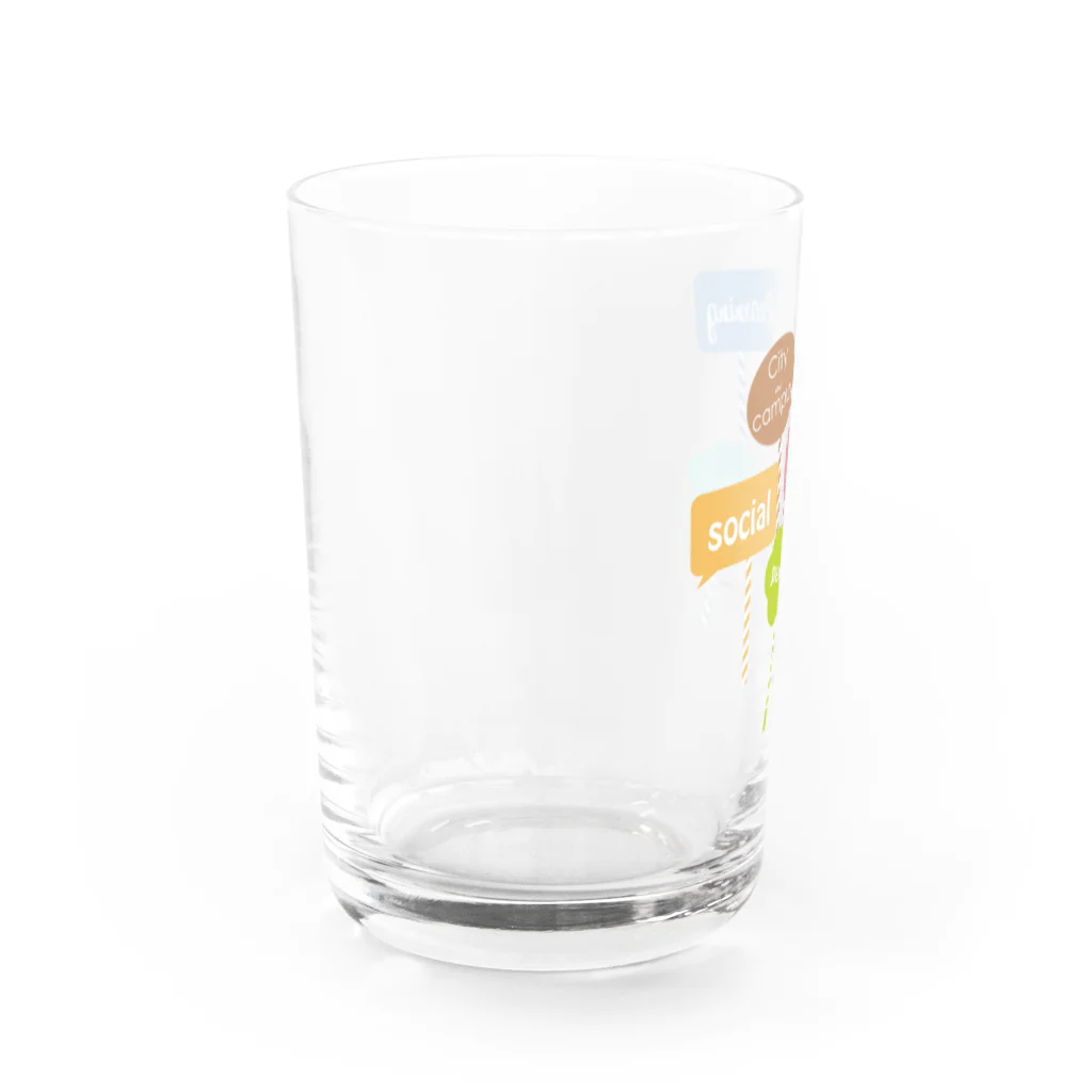 京都カラスマ大学のカラフルメッセージ Water Glass :left