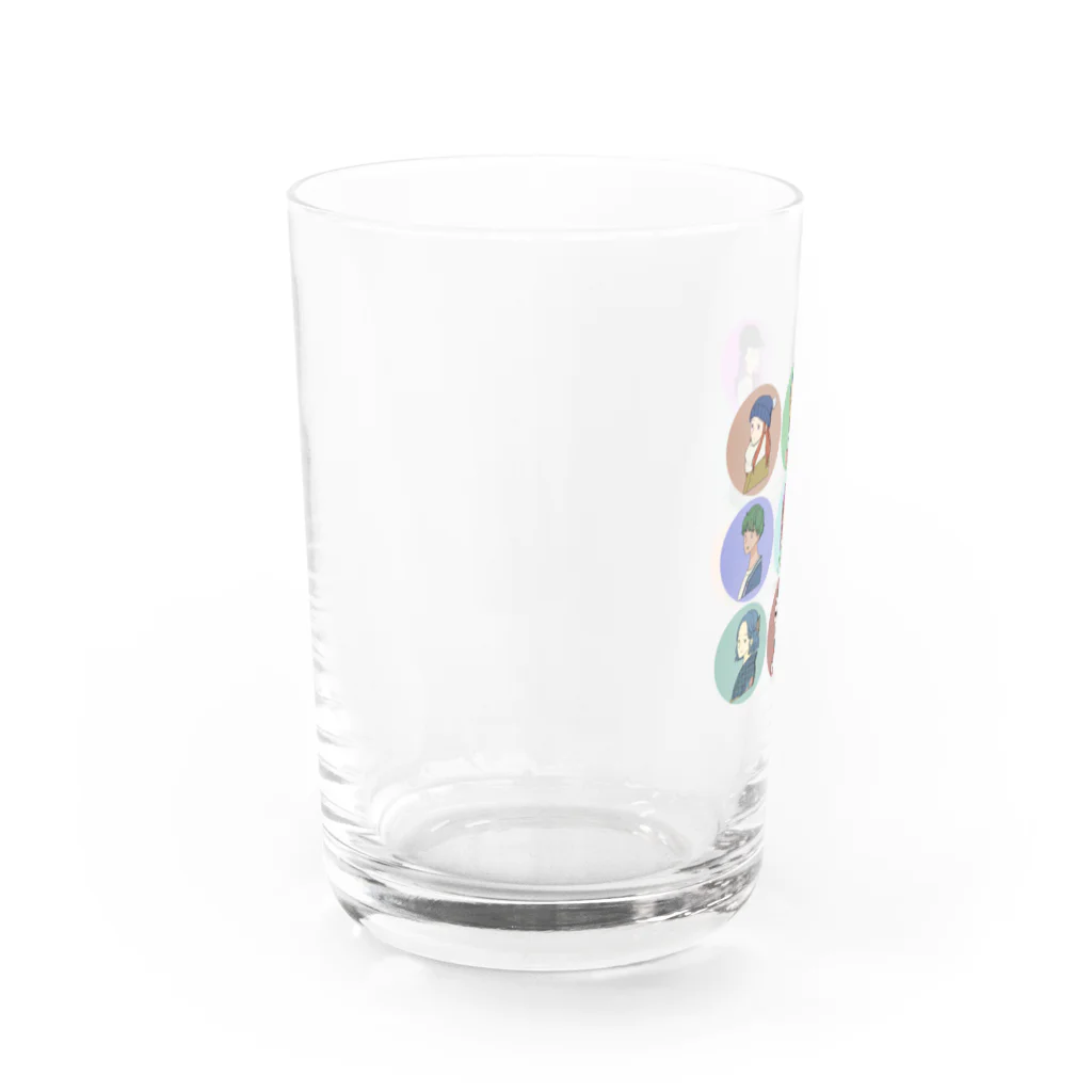 Teen's shopのTeen's collection キャラ9人 丸デザイン Water Glass :left