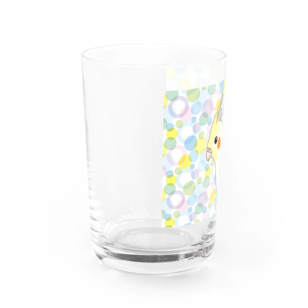 いんこちゃんショップのオカメいんこちゃん Water Glass :left