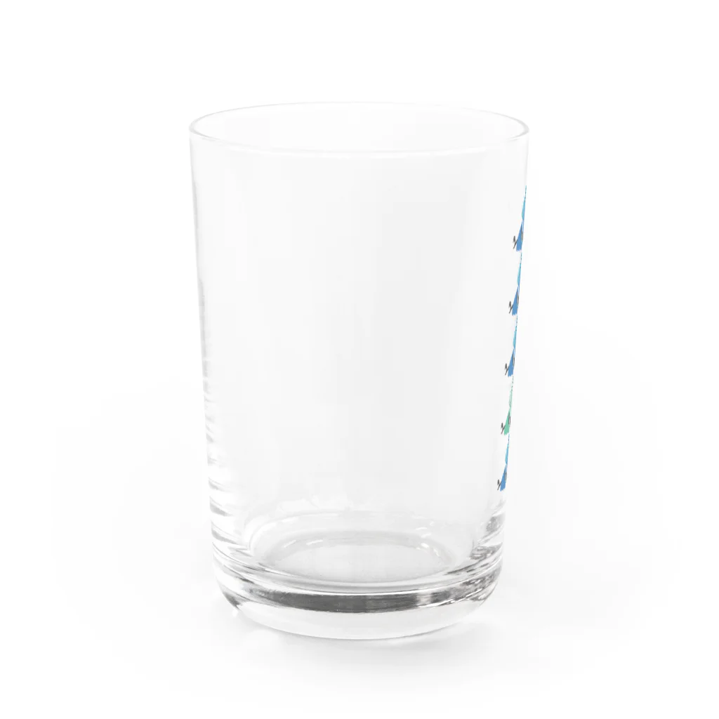 BeArtSuzumaruのぺたんこアオカケス縦 Water Glass :left