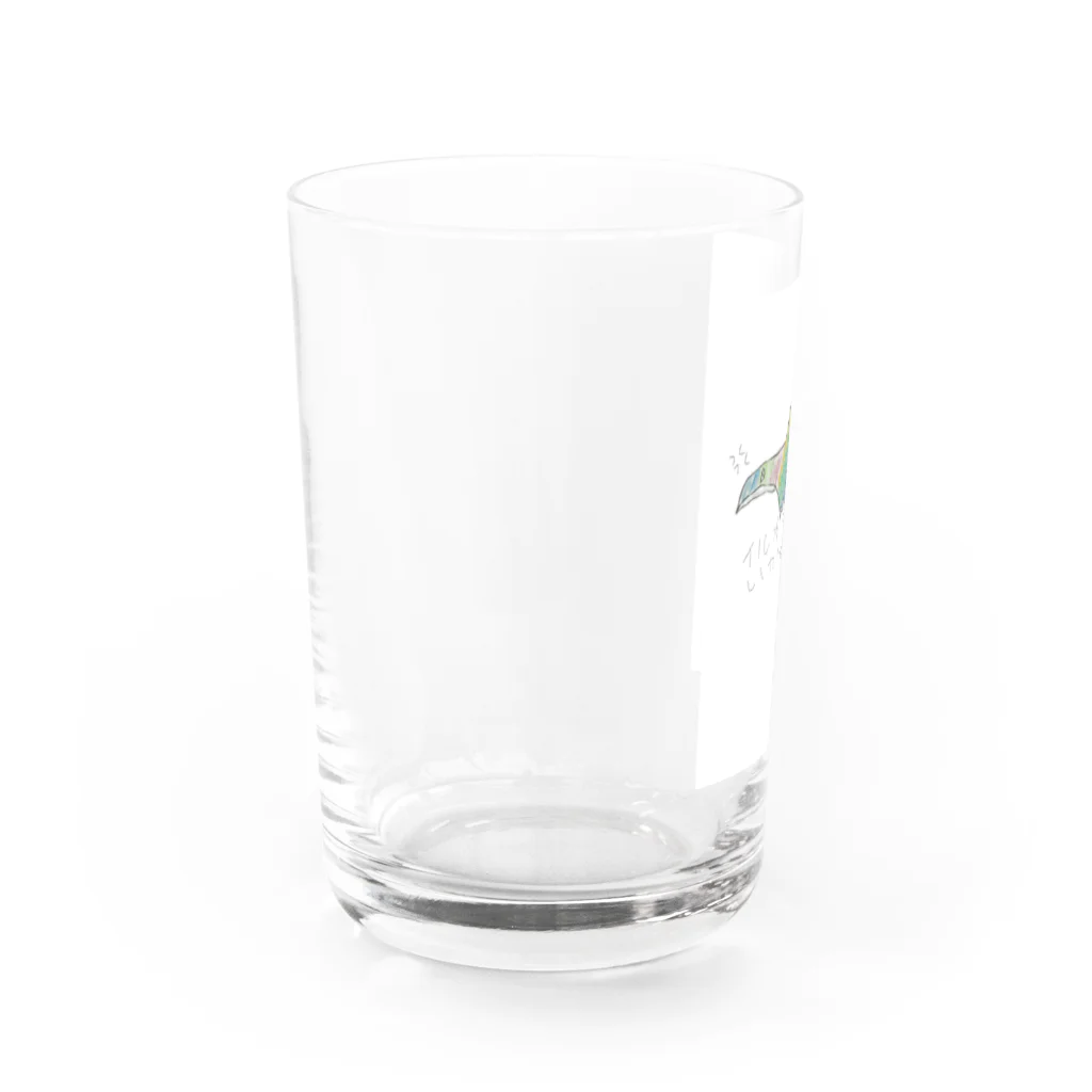 いろいろバイキングのイルカのいかるくん Water Glass :left