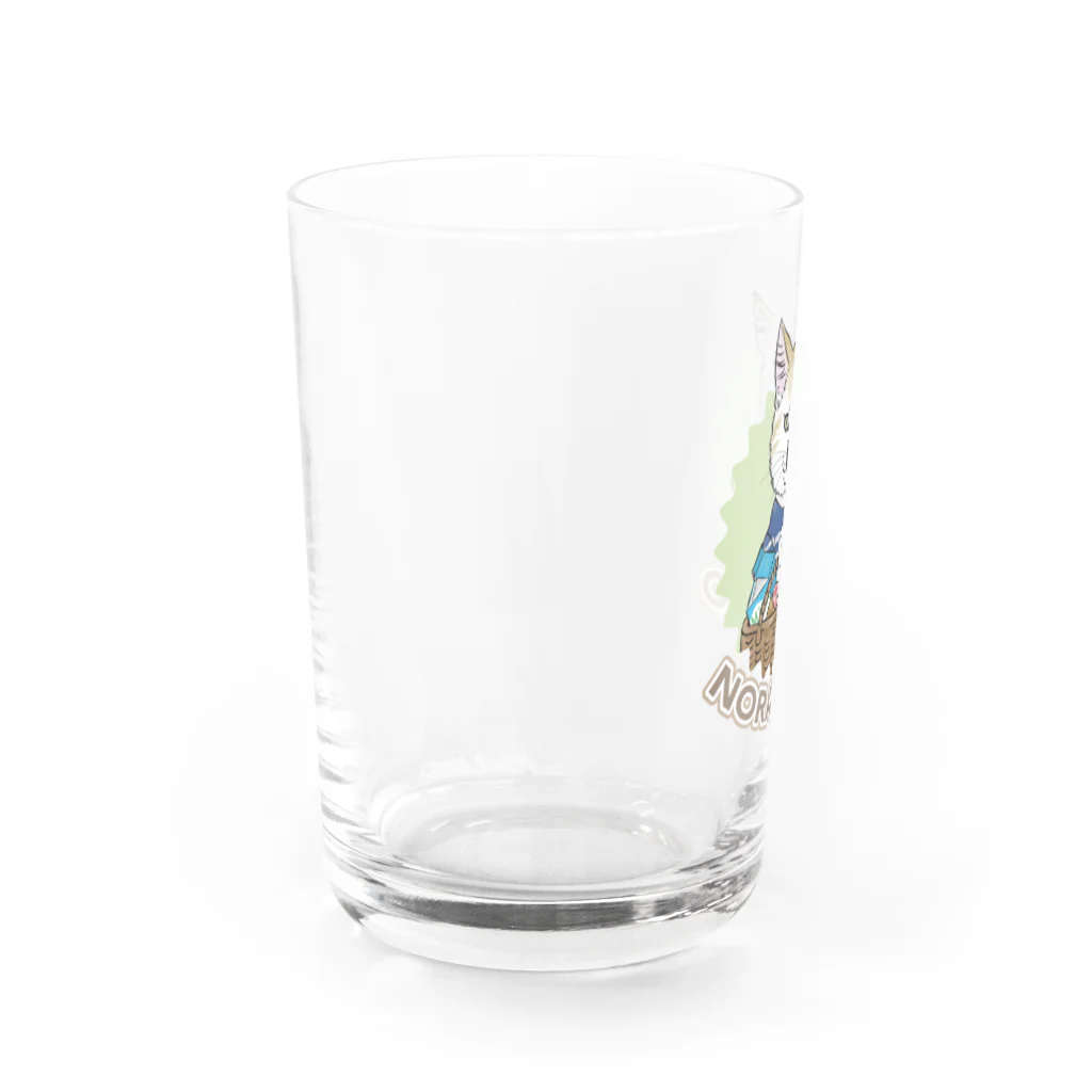 noraneko_storeのお買い物猫 Water Glass :left