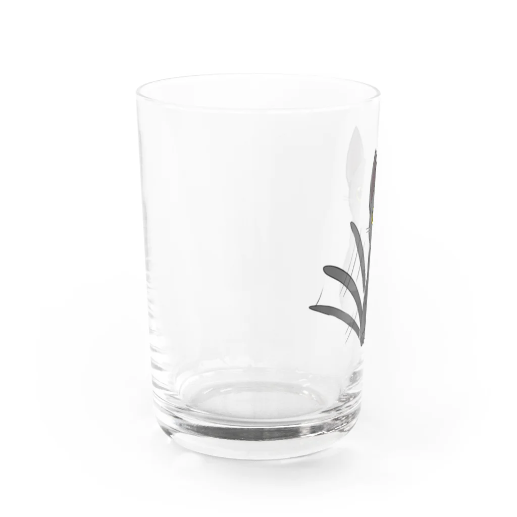 うさりんごの黒猫のクロア Water Glass :left