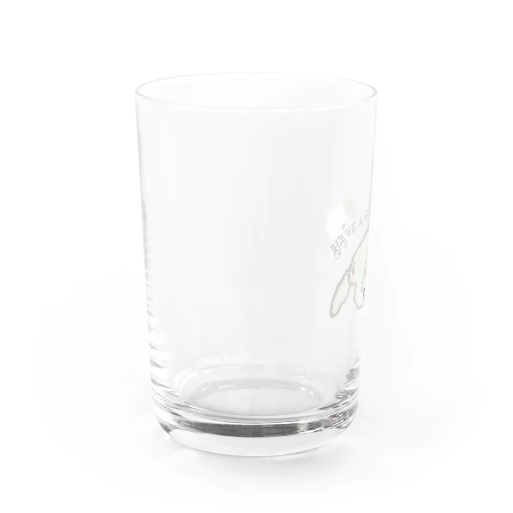 DOG FACEのトイプードル【わんデザイン 4月】 Water Glass :left