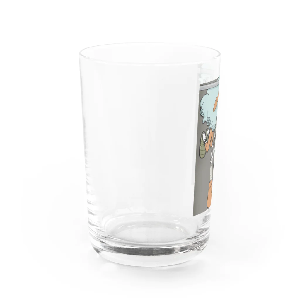 東京上空の#中吊り広告のお化け グラス左面