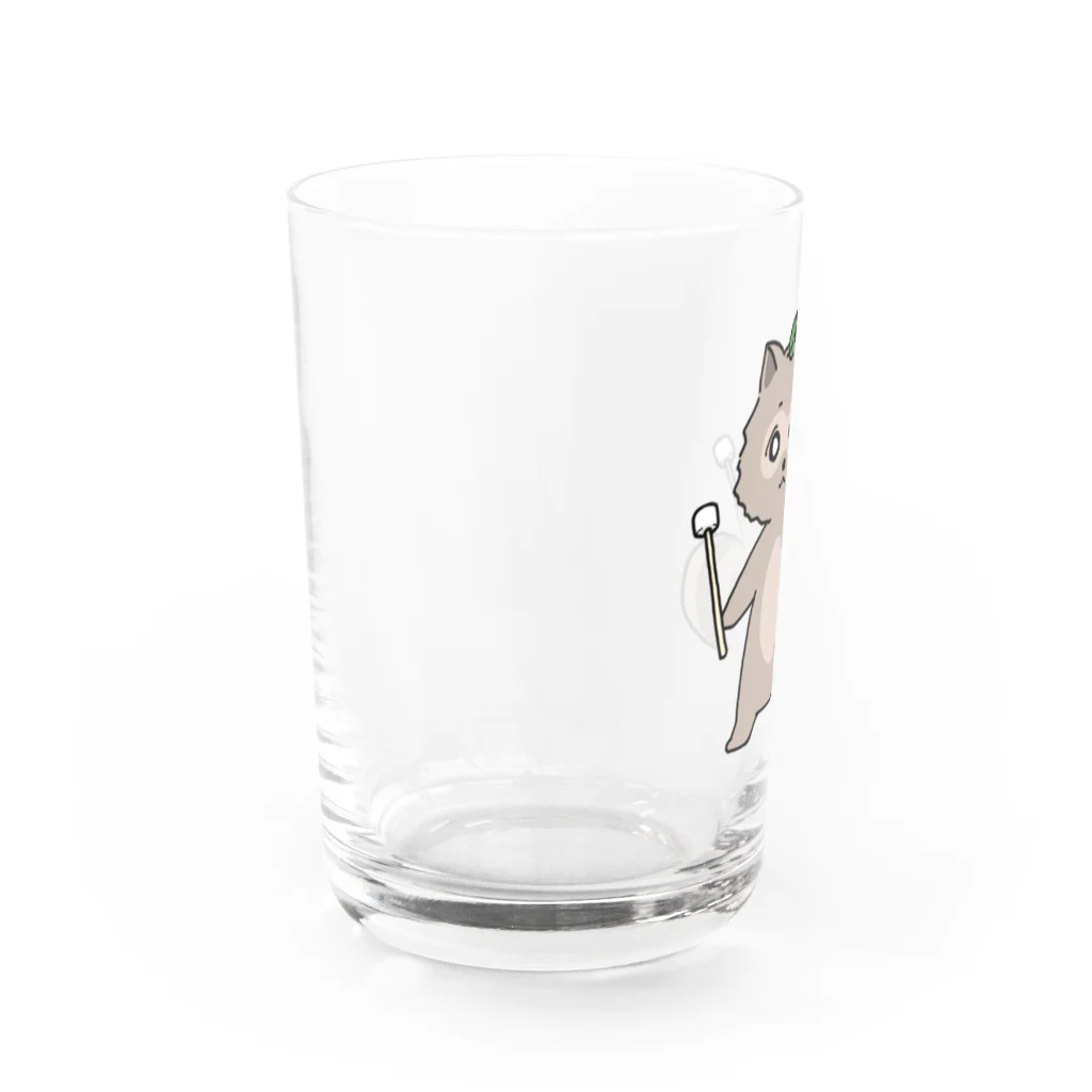 飴玉宝石箱のたぬき（中太鼓） Water Glass :left