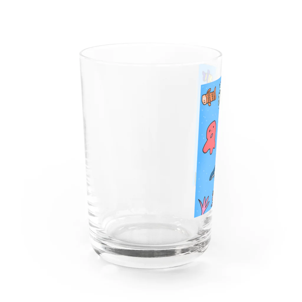 絵が下手な人。の海産物フェア Water Glass :left