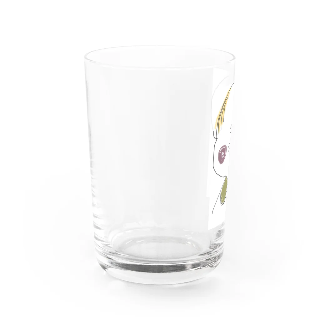 RI RIの赤ちゃん　横顔 Water Glass :left