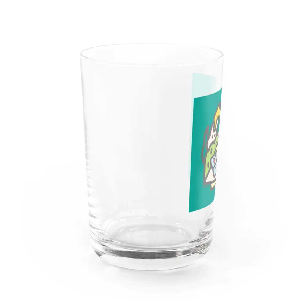 hoshiasの絵本を読む猫 Water Glass :left