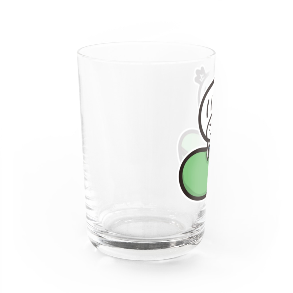 きくのらくがきのそら豆ときく Water Glass :left