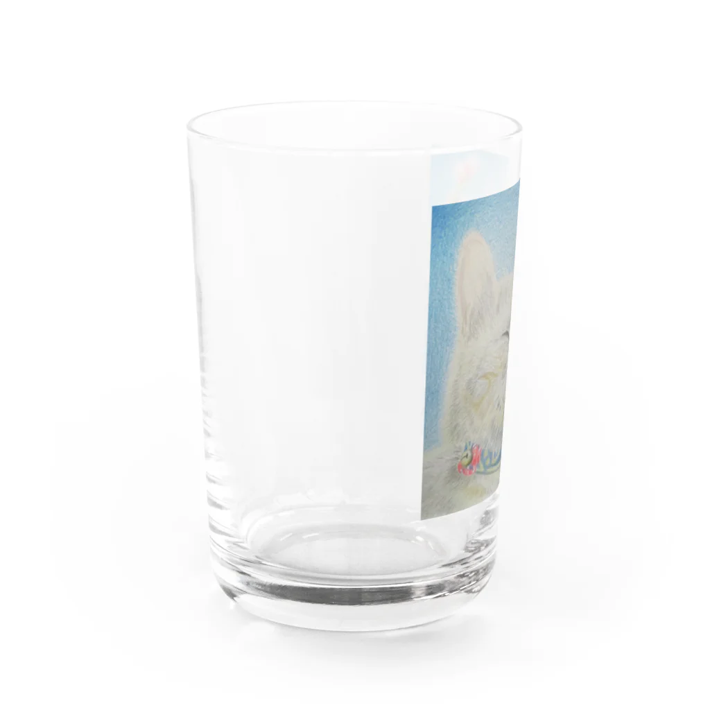 理絵のねこ ぬくぬく Water Glass :left