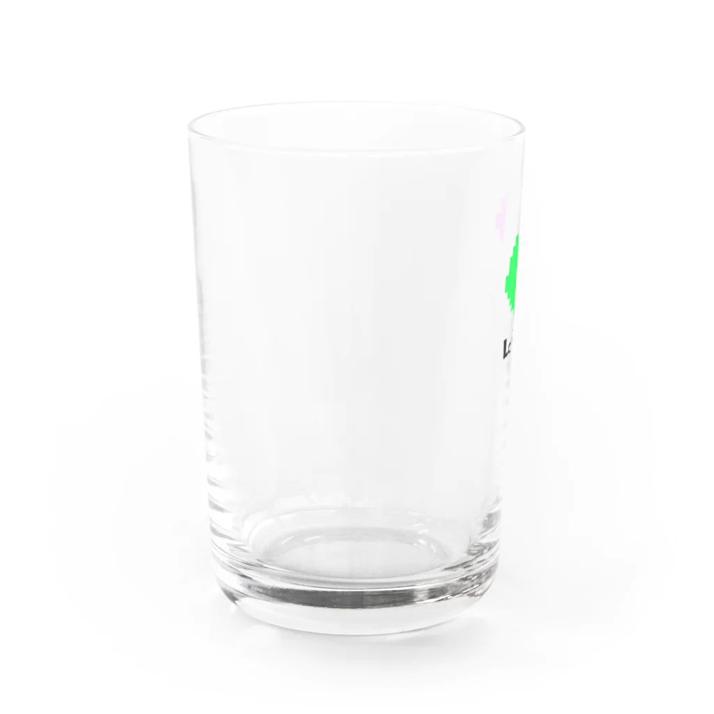 FLYHIGH615【別館】のLOVEhell　グラス_ハートロゴ Water Glass :left