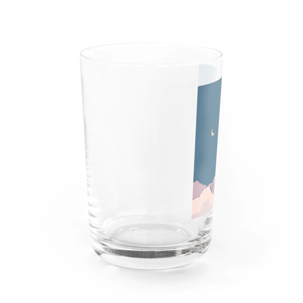 おまつりの月に夢見る女の子 Water Glass :left